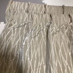 ベージュ ダマスク柄 ドレープカーテンベージュ 2枚　幅122×高さ178わの画像