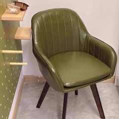 2脚セット　椅子　ダイニングチェア　オレンジ色イス　回転チェアの画像