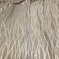 ベージュ ストライプ柄 ドレープカーテン　2枚　幅107×高さ179の画像