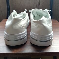 新品 25cm メンズ スニーカー ホワイト 厚底 男女兼用 シューズ 識別番号:【N579-S】の画像