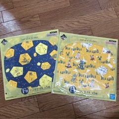 ムーミン 一番くじ ハンドタオル ハンカチ チャーム ヘアクリップの画像