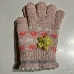 【タグ付き未使用】花付き手袋の画像