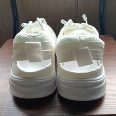 新品 25.5cm メンズ スニーカー ホワイト 厚底 シューズ 普段着 識別番号:【N581-S】の画像