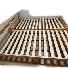 天然木　すのこベッドの画像