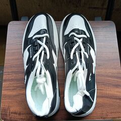 新品 27cm メンズ スニーカー ホワイト ブラック 厚底 シューズ 識別番号:【N582-S】の画像