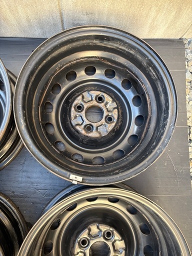 軽カスタム定番人気品‼️デミオ鉄チン 14×6J +45 4本