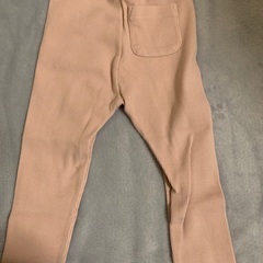 90センチ　UNIQLOレギンス10分丈　ピンク色の画像