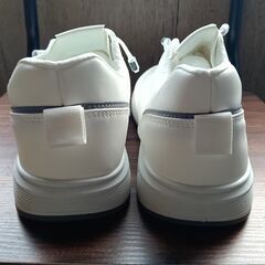 新品 24.5cm レディース スニーカー ホワイト 厚底 シューズ 識別番号:【N583-S】の画像