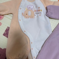 長袖厚手カバーオール2枚セットの画像