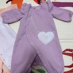 長袖厚手カバーオール2枚セットの画像