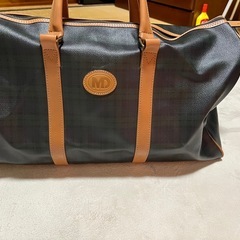 未使用　保管品　ボストンバッグ　チェック柄の画像