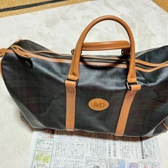 未使用　保管品　ボストンバッグ　チェック柄の画像