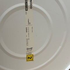 IKEAイケア KNODD ふた付き ゴミ箱 ブリキ　ホワイトの画像