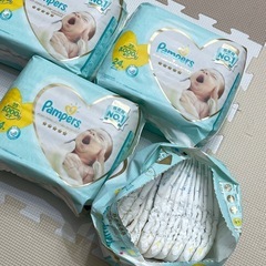 【未開封】パンパース・小さめ新生児用3000gまで(テープ)・24枚入×3(おまけあり)の画像