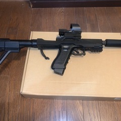 東京マルイ　グロック22カスタム　バレル交換、カービンキット付きの画像