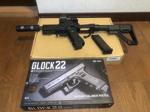 購入者決定　東京マルイ　グロック22カスタム　バレル交換、カービンキット付き