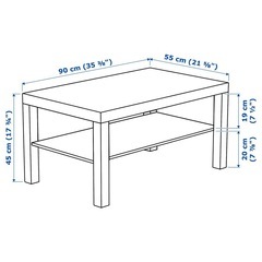 【中古/美品】IKEA LACK/ラック コーヒーテーブル（センターテーブル）ブラックブラウンの画像