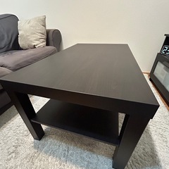 【中古/美品】IKEA LACK/ラック コーヒーテーブル（センターテーブル）ブラックブラウンの画像