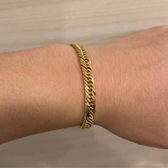 喜平ブレスレット　19.45g　K18 14面トリプル　18金の画像