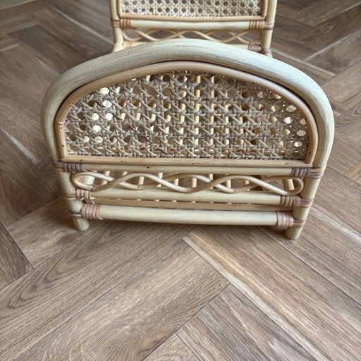 美品 ニューボーンフォト 小道具 ラタン ベッド バスケット