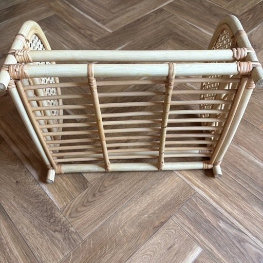 美品 ニューボーンフォト 小道具 ラタン ベッド バスケット