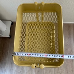 3段 キッチンワゴン キャスター付き マルチワゴン イエローの画像