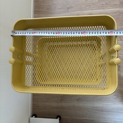 3段 キッチンワゴン キャスター付き マルチワゴン イエローの画像