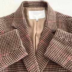 ABA HOUSE ecru  アバハウスエクリュ　チェスターコート 千鳥柄の画像