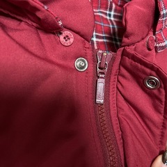 セリーヌ CELINE 90cm 赤 フード付き 中綿コートの画像