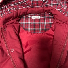 セリーヌ CELINE 90cm 赤 フード付き 中綿コートの画像