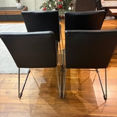 格安　BoConcept ボーコンセプト 本革チェア　
Mariposa チェア　黒レザー4脚セットの画像