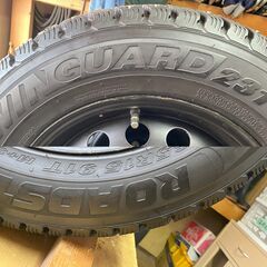 【美品２本】195/65r15　マカロニカップピン　スパイクタイヤ　+　鉄ホイール　PCD100　５穴の画像