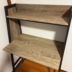 🌿‬ヴィンテージ調デスク【スチール×木目】スリムデスク Belumo（ベルーモ） 状態良好の画像