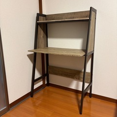 🌿‬ヴィンテージ調デスク【スチール×木目】スリムデスク Belumo（ベルーモ） 状態良好の画像