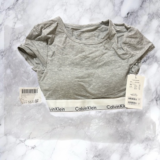 Calvin Klein T-Shirt Bralette Mサイズ グレー
