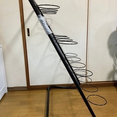 (株)ポピー　ﾌﾗﾜｰｽﾀﾝﾄﾞ16ﾎﾟｯﾄ              ZW -364 BLK 業務用花什器 フラワースタンド 花屋ディスプレイ フラワーショップ什器の画像