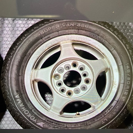 マルチスポーク12in 145/80R12 バリ溝 引き渡し年末に処分 