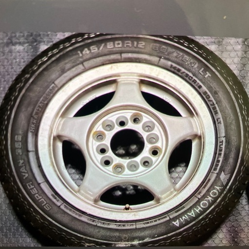 マルチスポーク12in 145/80R12 バリ溝 引き渡し年末に処分 