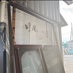 窓型口枠セット土間引戸 ペアガラス4枚セットの画像