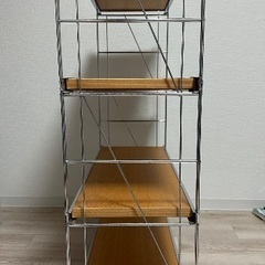 【京都引き取り】4段メタルシェルフ 木板の画像