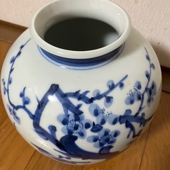 砥部焼　花瓶の画像