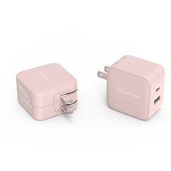 美品 Cell Cube 充電器 折り畳み式プラグAC充電器　PD20W USB-C＋USB‐A CC-AC04 ピンク USB急速充電器の画像