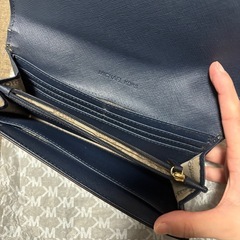 マイケルコース　長財布　ネイビーの画像
