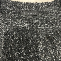 セオリー　グレー　ケーブルニットセーター ケーブル編み　長袖ニットセーターの画像