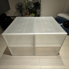 無印 ポリプロピレン 衣装ケース 4セットの画像