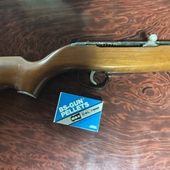 昭和レトロ　バネ式射的銃　つづみ弾付きの画像