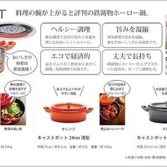 ホーロー鍋 CASTPOT  無水調理　2個セットの画像