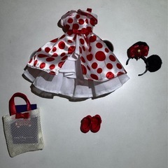 リカちゃんの服と小物類のセットの画像