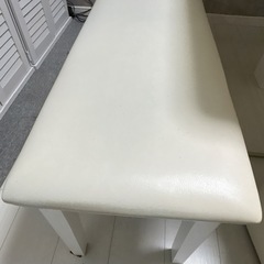 ダイニングチェア　椅子　イス　ベンチ　白　可愛い　おしゃれの画像