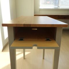 ワークデスク（ナチュラル×グレー）【小金井市民限定】（小金井市再生家具）品番：12-03-13 ※新規優先の画像